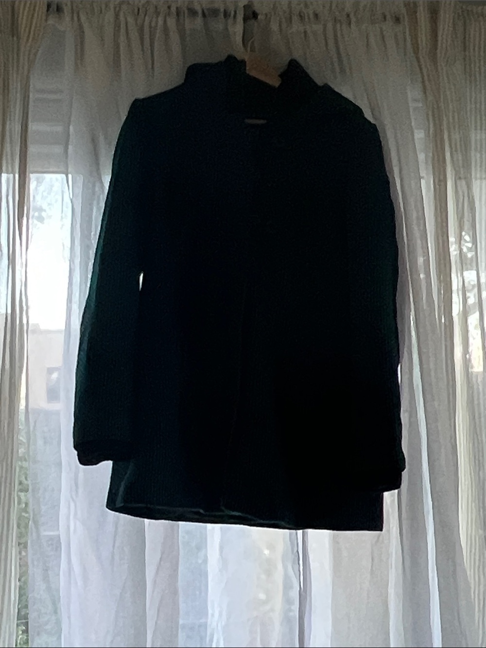 Classic Women's Dark Green Hooded Coat